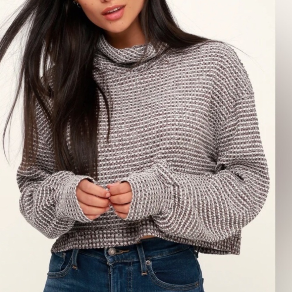 Free People BK turtleneck long sleeve top size medium - Picture 2 of 9